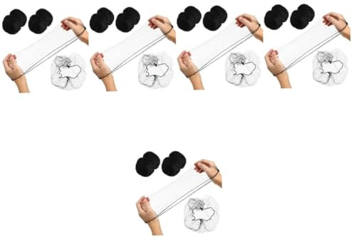 HAPINARY 5 Sets Unsichtbares Haarnetz Elastisches Netz Schwarzes Haarnetz Küchenset Für Restaurantmitarbeiter 100 Stück * 5