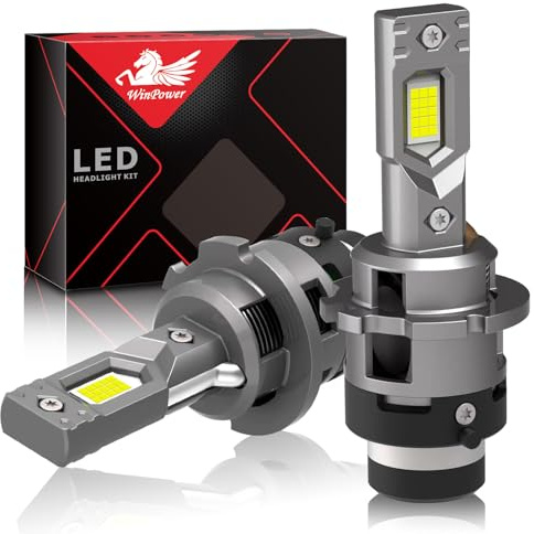 WinPower D2S LED Phares Ampoule 35W 6340LM 6000K Blanc Froid Feux Route Croisement Xénon Kit de Conversion HID, 2 Pièces