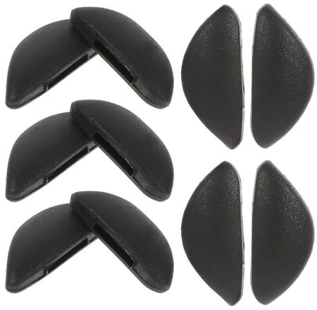 GENODA Nasenbrillen-Pads, Silikonkissen, Sonnenbrillen-Ersatzbrillen-Pads, Nasenbrillen-Pads, Schwarz