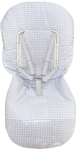 Colchoneta Universal para Silla de Paseo 90x43 cm, Transpirable con Malla 3D de Suave, Compatible con Carritos de Bebé, Ideal para Verano y Uso Diario, Lavable (Vichy Azul)