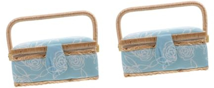 DOITOOL 2 Pezzi Scatola per Cucito e Pratica con Capacità Organizer per Strumenti da Cucito Borsa per Accessori Artigianali Design Alla Moda Facile da Trasportare e Tuoi Strumenti