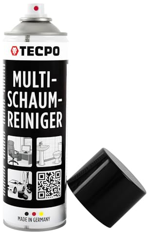 TECPO Detergente multi schiuma, 500 ml, detergente per interni, plastica, dischi, tappezzeria, vetro, metallo, detergente attivo