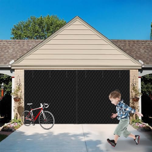 Kit d'isolation magnétique pour porte de garage d'hiver, rideau de porte de garage isolé pour double porte, résistant aux intempéries, insonorisant, coupe-vent, protection écoénergétique