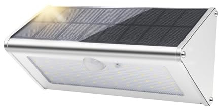 SUNFUCAN Solarlampen für außen mit Bewegungssensor,Solarleuchte Wandfluter | 1100 lm superhelle LED, 4 intelligente Beleuchtungsmodi, IP65 wasserdicht, Solar Außen Wandleuchte für Garten, Hof, Weg