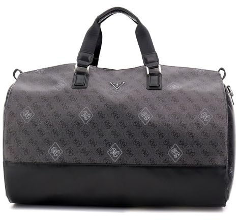 GUESS Reisetasche Milano Convertible Weekender Black/White dunkelgrau