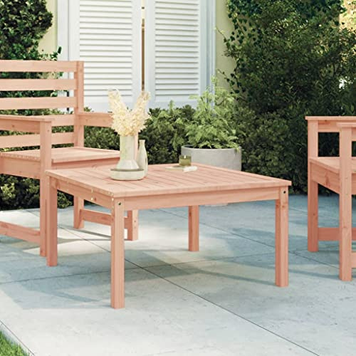 HaoChrymec Gartentisch mit Massivholz Douglasie, Robustes Design, Ideal für Balkon und Terrasse, Loungetisch Outdoor, Beistelltisch Garten, Wetterfest, 82.5 x 82.5 x 45 cm