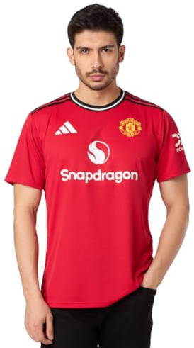 adidas Men’s Manchester United 25/26 Home Football Jersey – Fan Version (US, Alpha, XX-Large, Regular, Red)