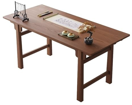 QINGGANG-0224 Stehpult Schreibtisch aus massivem Holz, PC-Tisch, chinesischer ästhetischer for das Home Office für Zuhause, Studium, Schreiben(L)