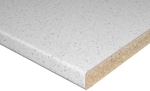 Top Per Cucina Piano Cottura In Laminato Stratificato HPL sp mm 38 x 1500 x 600 - VARI COLORI (bianco brillante, cm 150)