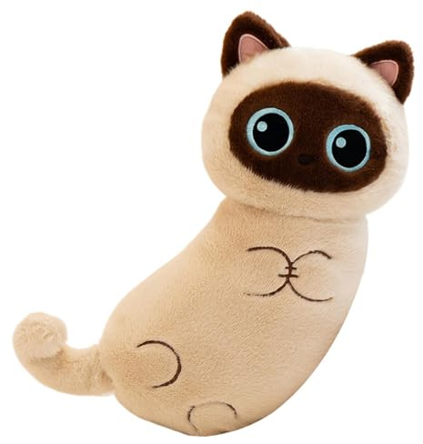 Gatto di Peluche Morbido e Peluche Realistico Decorativo | Animale Imbottito Di Gatto Realistico Per Uso Domestico Interno Camera Da Scrivania Esterno Ragazze Ragazzi Donne Uomini