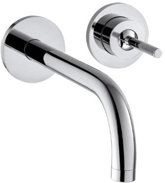 Axor 38116000 Wasserhahn Uno Unterputz (Armatur mit Auslauf Länge 225mm, Wandmontage) Chrom