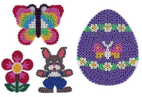 Hama Midi Stiftplatten Set 20 - Ostern - Ei,Schmetterling,Blume,Häschen