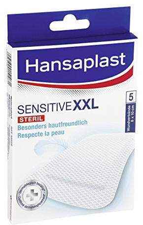 Hansaplast Pflaster Sensitive, XXL, 5er Pack (5 x 5 ml)
