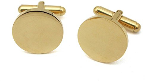 couya Edelstahl Manschettenknöpfe Herren Klassisches Hemd Tuxedo Manschettenknöpfe für Hochzeit Business, gold cufflink