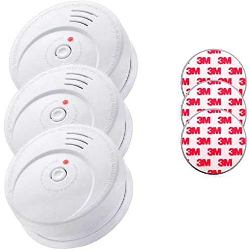 Jeising GS506 G 3er Set Rauchmelder/Brandmelder/ 10 Jahres Batterie KRIWAN zertifiziert EN14604 inkl. 3 x Magnetbefestigung Magnetopad