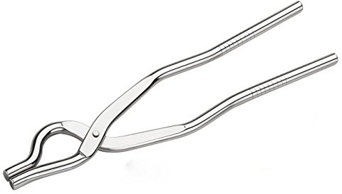 Shourya Trading Rostfritt Stål Pakkad-Kors, Tång, Kabeldrag, Kökstång, Chimta, Silver, 10,5 cm x 0,5 cm x 2 cm, 1 st, Grilltång, Rostfritt Stål