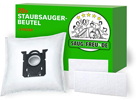 SAUG-FREUnDE | 20 Staubsaugerbeutel für PHILIPS PowerGo Baureihe: Power Go FC8245/09, FC8243/09, FC8241/09, FC8244/09, FC8240/09, FC8246/09, FC8242/09 (PH1)
