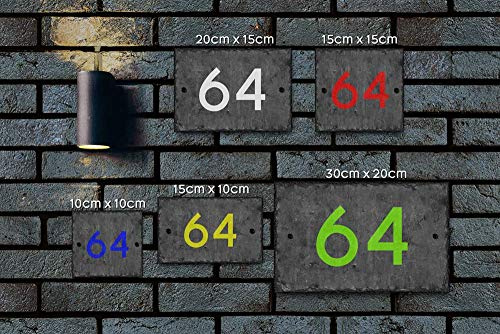 Natural Rustic Slate Door Number House Gate Plaque Sign Personalised Coloured Name Plate