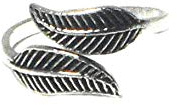 Justerbar 925 sterling silver blad tåring