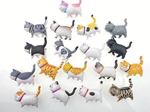 3D-Kühlschrankmagnet, niedliches Set, Kühlschrankmagnet für Whiteboard, Karte, Dekoration des Hauses, 9 zufällig ausgewählte Kätzchen