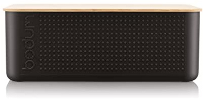 BODUM Bistro 11555-451 Brotkasten, groß, Bambusdeckel, 24 x 37 x 14 cm