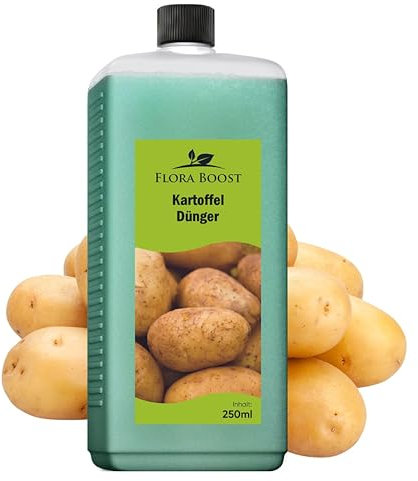 Konfitee Kartoffel Dünger Flora Boost 250ml I Für bis zu 50L Gießwasser I Gemüsedünger für Kartoffel Pflanzen I Flüssiger Blatt- & Wurzeldünger I 100% natürlicher Pflanzendünger
