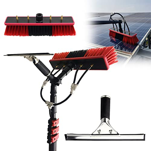 NYANS Window Cleaning Pole with Scrapers, Extendable Cleaner Roof Cleaning Tools, for Photovoltaic and Solar Panel Cleaning,9M/30FT