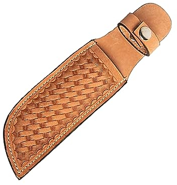 Warreplica Genuine Leather Case Handmade Real Leather Knife Sheaths with Belt Loop Pocket Knife Holder for Belt 4.7 Blade Fits Knife Holster