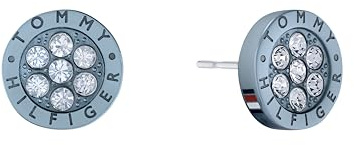 Tommy Hilfiger Jewelry Steckerohrringe für Damen aus Edelstahl mit Blauer Beschichtung mit Kristallen - 2780736