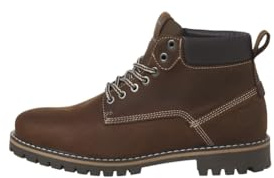 JACK & JONES Stivali da uomo Jfwqueensway in pelle, marrone brandy, 41 EU