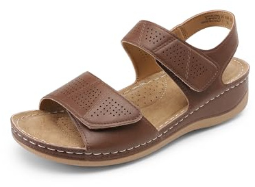 DREAM PAIRS Women's Wedges Sandals | lightweight construction, foot-contouring insole, casual summer walking