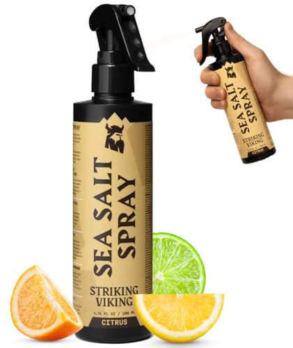 Striking Viking Spray sale marino per uomini – spray per capelli con acqua salata profumata agli agrumi – styling e spray per capelli da spiaggia – 6,76 Oz