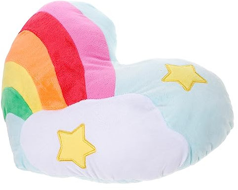 ABOOFAN Herzförmiges Dekokissen Plüsch Pp Baumwolle Soft Kissen Wurfkissen Sofa Dekokissen Für Zuhause Büro Auto Regenbogenfarben