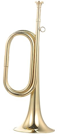 BESTonZON Tromba Strumento Leggero e Facile da Trasportare in Rame Oro per Principianti per Bande Scolastiche e Orchestre Militari
