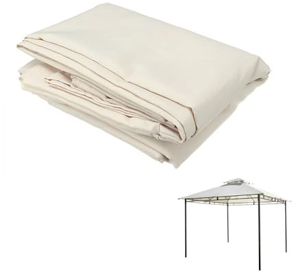 Greenwood - Telo di ricambio per gazebo GAZ 365, 3m, antivento, poliestere 180 gr., colore: ecrù