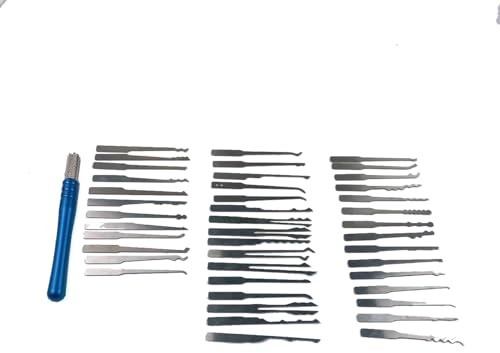 QiDAi Dietrich-Set aus Edelstahl mit Griff, ABC-Set für verschiedene Schlösser, geeignet für Anfänger, Schlosser und Familie