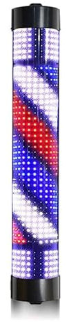 Luz De Poste De Barberos Led Al Aire Libre Poste De Peluquería Al Aire Libre Luz Giratoria Peluquería Peluquería Letrero De Peluquería Montaje En Pared Rayas Iluminadas Giratorio Iluminador Salón Ti