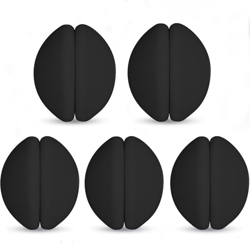 FY&XZH Shower Curtain Weights, Heavy-Duty Magnetic Weights Bottom with Rustproof Silicone Coating, Prevent Curtain Liner from Blowing in Wind, Work for Flag, Drapery, Tablecloth (5 Pairs, Black)