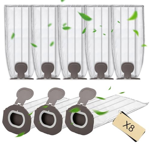 Kigniote Lot de 8 Sac Aspirateur pour Vorwerk Kobold VK7 FP7 Sacs Filtrants de Rechange pour Aspirateur sans Fil Kobold VK7 FP7 Sac Aspirateur Lavable Laveur pour Kobold VK7 Aspirateur Laveur