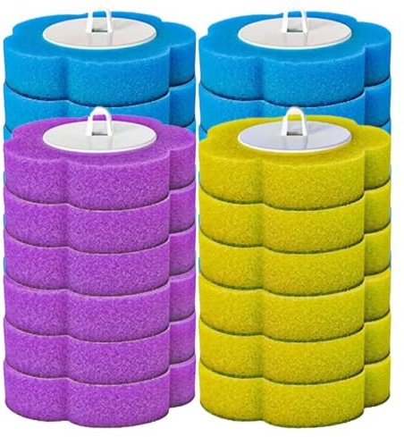 24Pcs Toilet Brush Refills, Replacement Head for Cleaning System, Wand Replacement Heads for Home Bathroom Kitchen