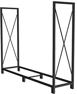 Étagère de rangement moderne en fer pour bois de chauffage, design minimaliste pour l'extérieur et la maison