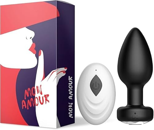 Mon Amour - Plug Anal Vibrant Télécommandé - 10 Modes de Vibration - Contrôle à Distance pour Stimulation Personnalisée - Silicone Hypoallergénique - Étanche IPX7 - Rechargeable USB