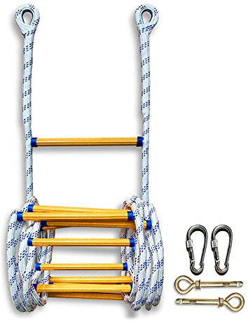 TLTDSMYF Strickleiter, Sicherheitsleiter, Not-Feuerleiter, Sicherheits-Strickleiter, Fluchtleiter für Erwachsene und Kinder, leicht zu verstauen/15 m