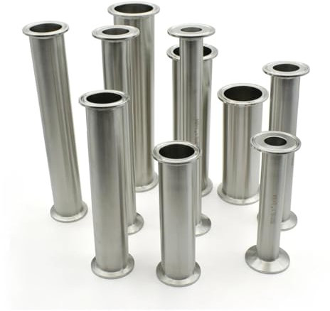 1pc 304/316 Stainless Steel Pipe Fitting Pipe Outer Diameter 19-102mm Homemade Ring Three Clip 50.5-119mm Length 100-500mm RUAJOGYNVM(SS316L,OD38 X FERRULE50.5_LENGTH 100MM)