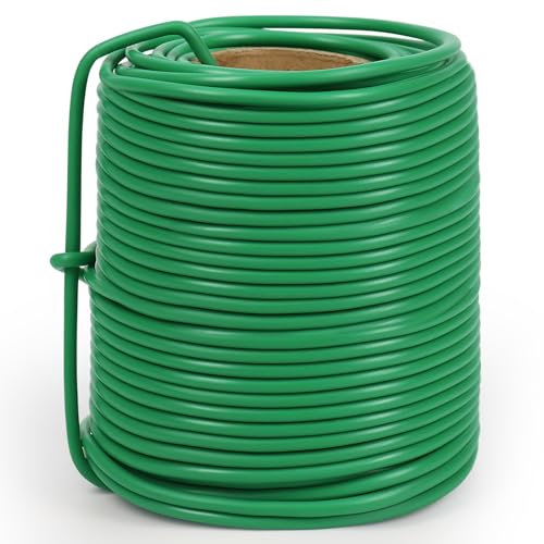 Tenn Well Garden Wire, 164 Feet 3.5mm Soft Plant Ties, Gardening Twist Ties for Climbing Plants, Tomatoes, Climbing Roses, Indoor & Outdoor Plants