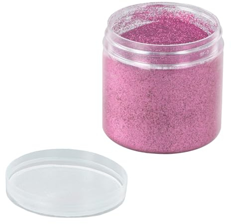 Rosa Glitzerpulver, Glitzer-Pulver zum Basteln, Schimmernder Glitzerpuder, Rosa Glitter Fine, 0.2mm Fine Glitzerpulver, 100 g/3,53 oz Feiner Rosaglitzer, Basteln Glitzerpuder für Haare Face