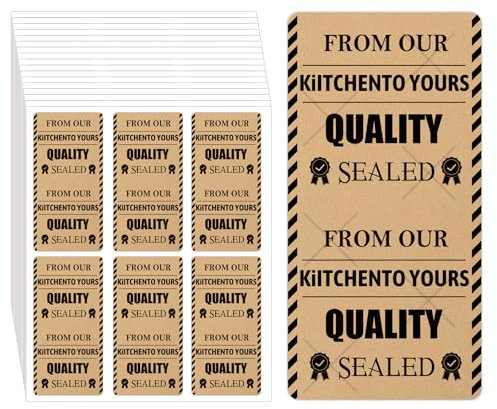 120 Pcs Natural Kraft Tamper Evident Labels 2 x 4 inch Food Safety Tamper Proof Seals Shipping Package Security Restaurant Supply Stickers of Coffee Bag Spice Jar Bakery Product Tamper Seals
