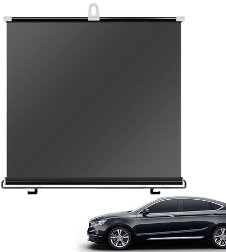 Parasol telescópico - Rollo de Ventana Frontal para Camiones, Visera Protectora UV para Bajar la Temperatura en el Coche | Ventanas Delanteras y traseras con Cortinas Negras para Proteger el Interior