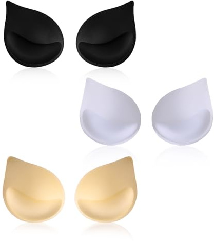 EUPSIIU 3 Pares Almohadillas Relleno Sujetador Push Up Deportivo para Mujer, Inserciones de Copas de Sujetador de Bikini Extraíble Rellenode Insertos de Brasier para Traje de Baño