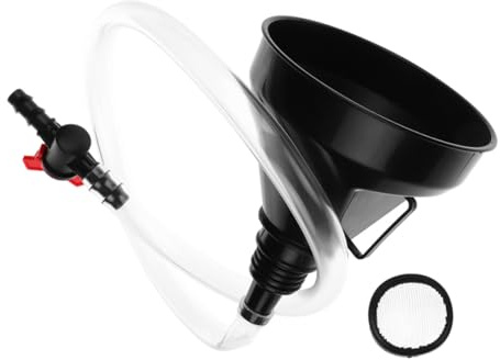 CONGARTENO Embudo Flexible Para De Motor Con Tubo Extendido De 1 Metro, Embudo Automotriz Para Gasolina y Combustible Con Válvula De Control, Herramienta Versátil Para Talleres y Uso Industrial